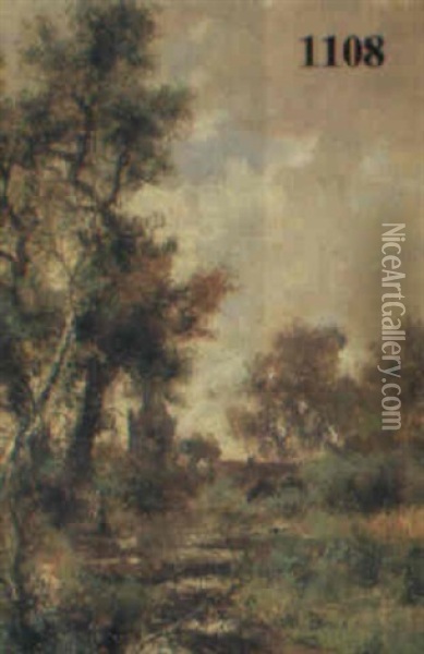 Landschaft Mit Birken Oil Painting - Abraham Hulk the Younger