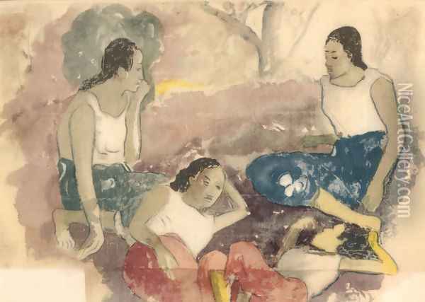 Watercolor 34 Oil Painting - Paul Gauguin