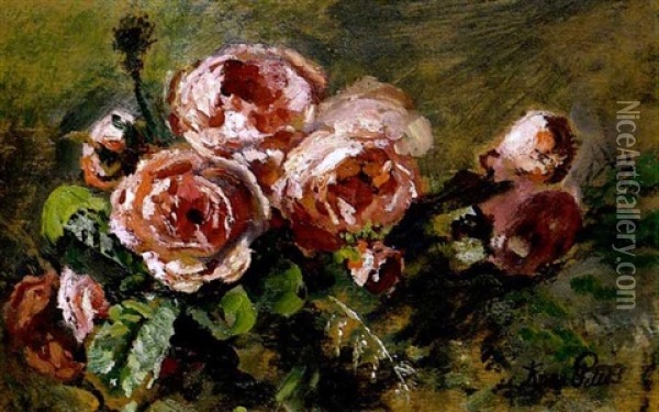 Bouquet Von Pfingstrosen Oil Painting - Anna Peters