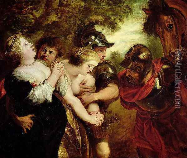 The Rape of the Sabine Women Oil Painting - Peter Paul Rubens