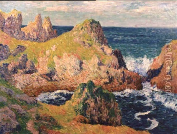 A Cote Ensoleillee Oil Painting - Henry Moret