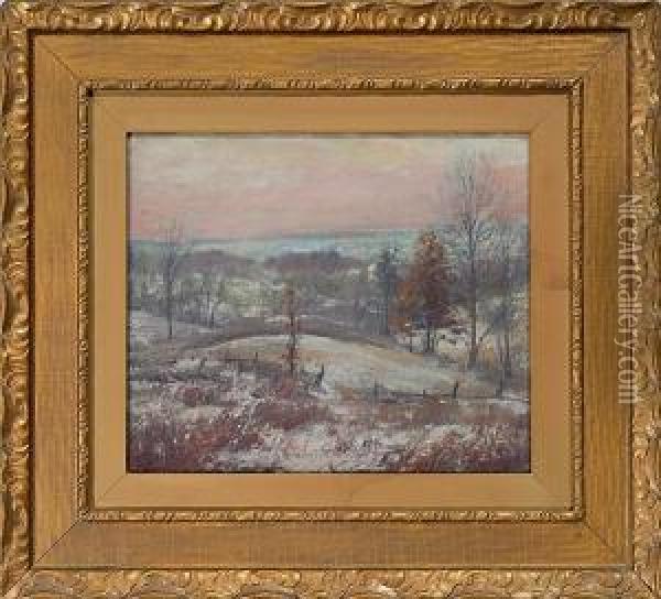 Winter Landscape Oil Painting - Louis Charles Vogt