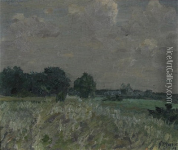 Wiesenlandschaft Am Waldrand Oil Painting - Gustav Marx