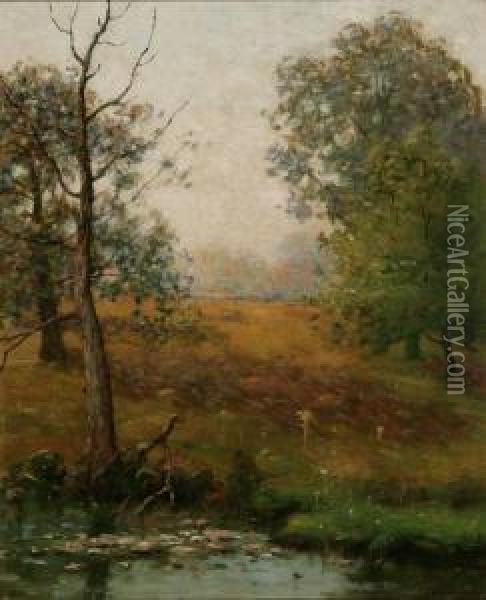 Maryland Pond Oil Painting - Clark S. Marshall