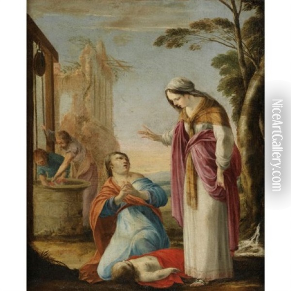 Le Miracle De Sainte Elisabeth De Hongrie Oil Painting - Laurent de (LaHyre) LaHire