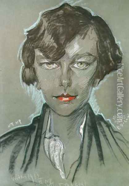 Portrait of Janina Bastgen Oil Painting - Stanislaw Ignacy Witkiewicz (Witkacy)
