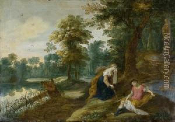 Pyramus Und Thsibe Oil Painting - Jasper van der Lamen