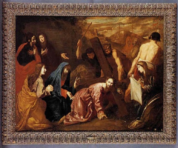 Incontro Tra Cristo E Santa Veronica Oil Painting - Bernardo Cavallino