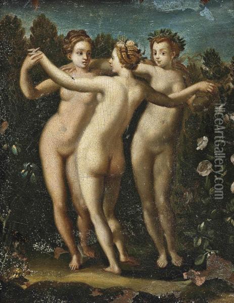 The Three Graces Oil Painting - Paolo Fiammingo