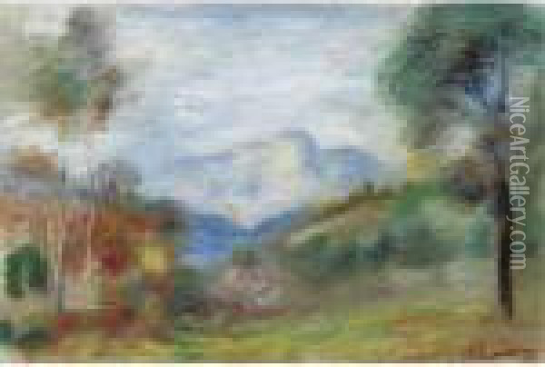 Le Bou A Saint Jeannet Vu Des Environs De Cagnes Oil Painting - Pierre Auguste Renoir