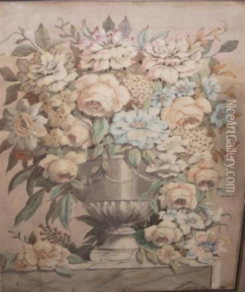Fleurs Dans Un Vase Oil Painting - Jan Van Huysum