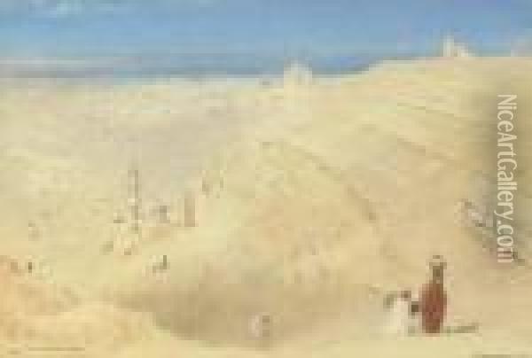 Cairo From The Mokattam Hills, Egypt Oil Painting - Albert Goodwin