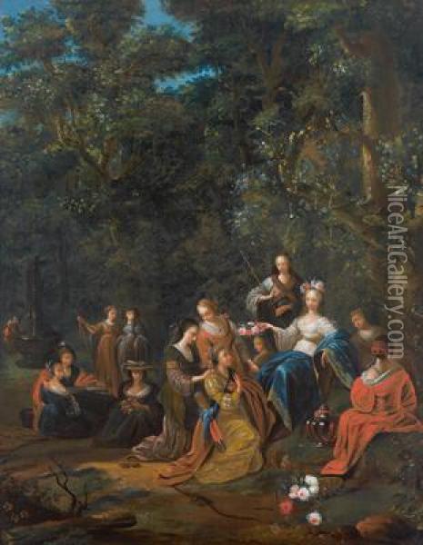 Scena Mitologica Oil Painting - Jacob Willemsz de Wet the Elder