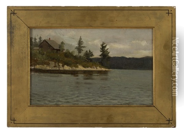 Chateaugay Cottage, Adirondacks, New York Oil Painting - Abbott Handerson Thayer