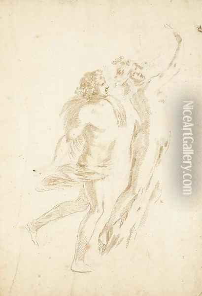 Apollo and Daphne, after Bernini 2 Oil Painting - Stefano della Bella
