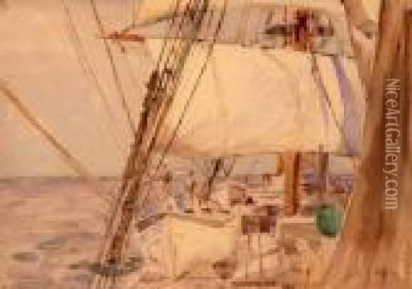 In The Atlantic Oil Painting - Arthur John Trevor Briscoe