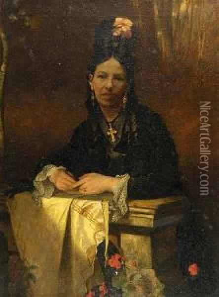 Spanish Lady Oil Painting - Oswald Stewart