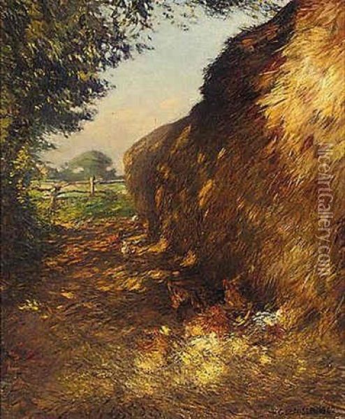 Haystacks Oil Painting - Sir George Clausen