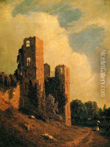 Kenilworth Castle Oil Painting - Sanford Robinson Gifford