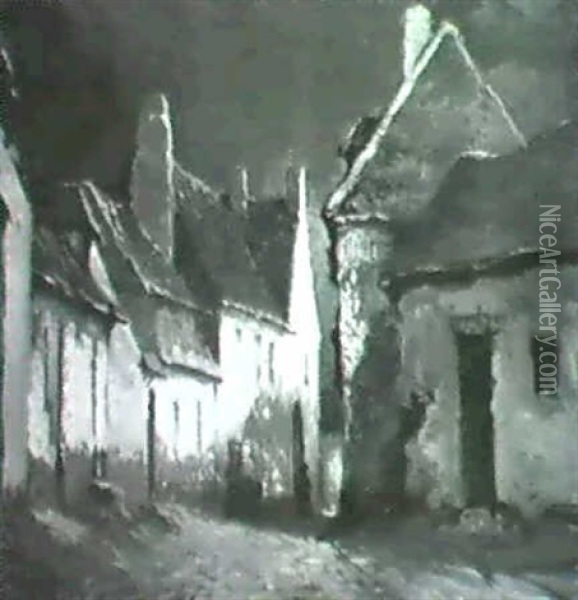 Normandy Village Oil Painting - George Ames Aldrich