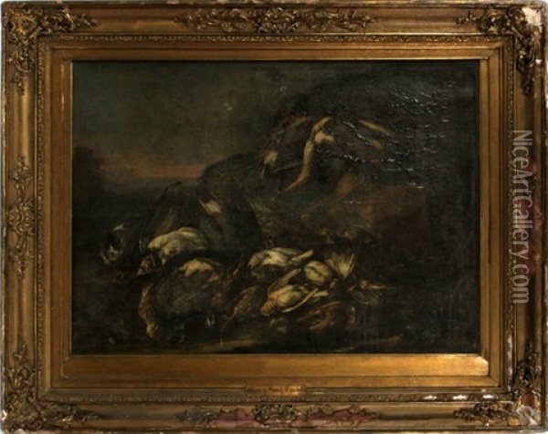 Bird Carcasses Oil Painting - David de Coninck