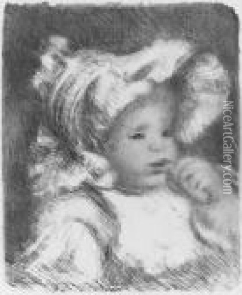 L'enfant Au Biscuit (d.,s. 31; Roger-marx 6) Oil Painting - Pierre Auguste Renoir