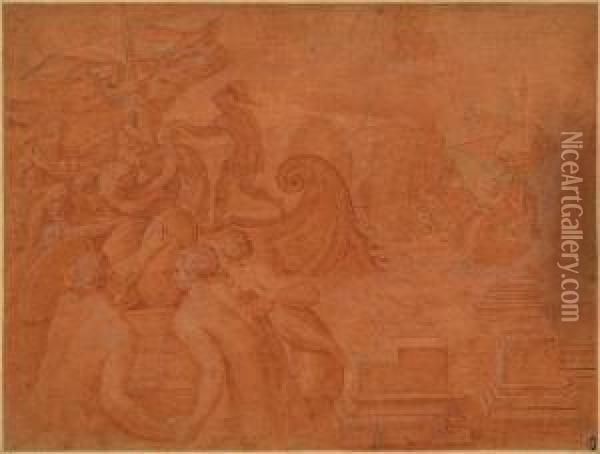 Odysseus Und Die Sirenen Oil Painting - Francesco Primaticcio