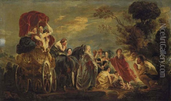 The Meeting Of Odysseus And Nausicaa Oil Painting - Jacob Jordaens