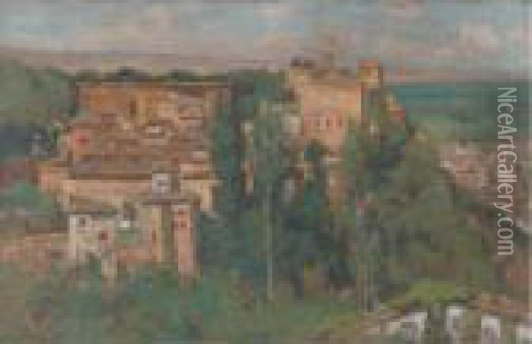 The Alhambra, Spain Oil Painting - Alson Skinner Clark