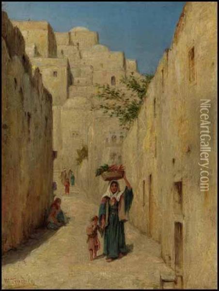 North African Street Scene Oil Painting - Walter Frederick Roofe Tyndale