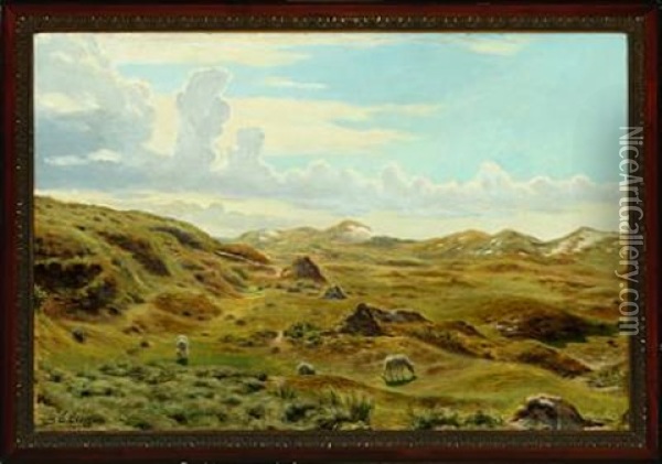 Sommerdag I Klitterne Ved Tannishus Oil Painting - Gustav Adolf Clemens