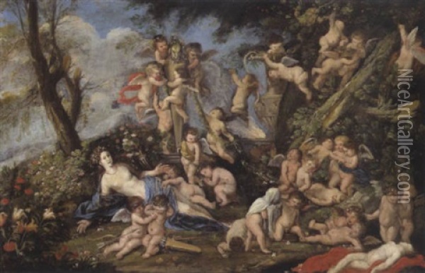 Allegoria Della Primavera Oil Painting - Jan (Hans) Soens