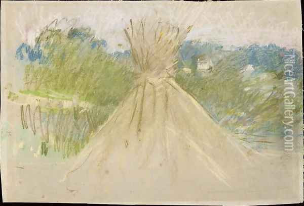 The Small Haystack 1882 Oil Painting - Berthe Morisot