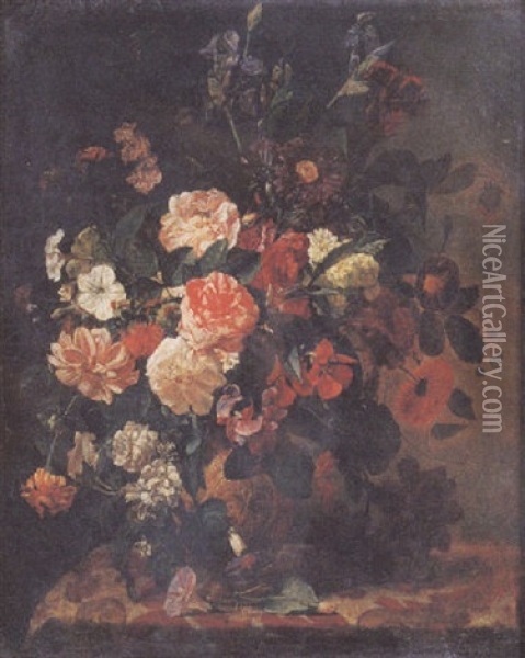 Fleurs Dans Un Vase Oil Painting - Jacques Berger