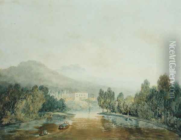 Villa Salviati on the Arno, c.1796-97 Oil Painting - Joseph Mallord William Turner
