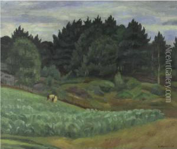 Picking Corn Oil Painting - Samuel Halpert