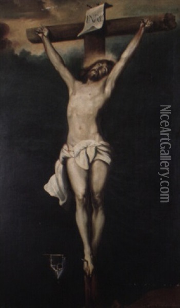 La Crucifixion Oil Painting - Jose Maria Rodriguez De Losada