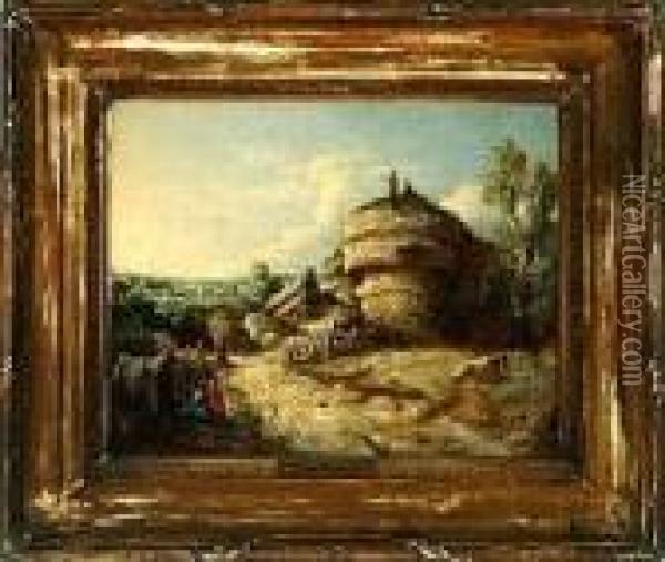 A Ruin Landscape Oil Painting - John Crome