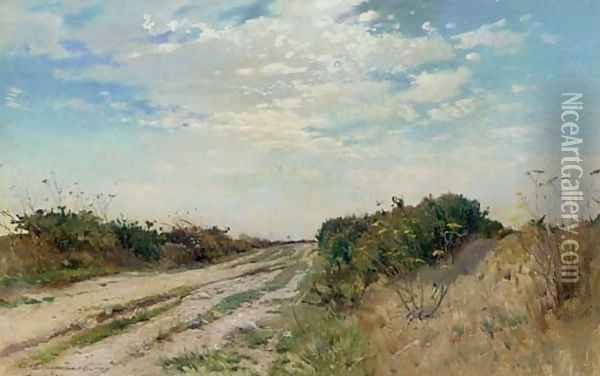 Country Road Oil Painting - Sergei Ivanovich Vasil'kovskii