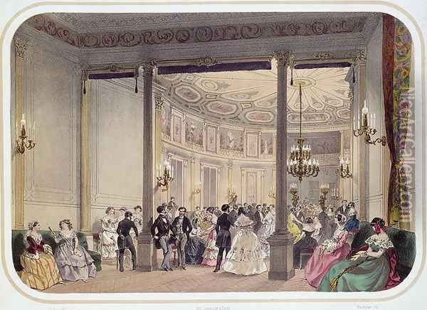 The Salon and Rotunda of the Establishment, Vichy Oil Painting - Charles Bour