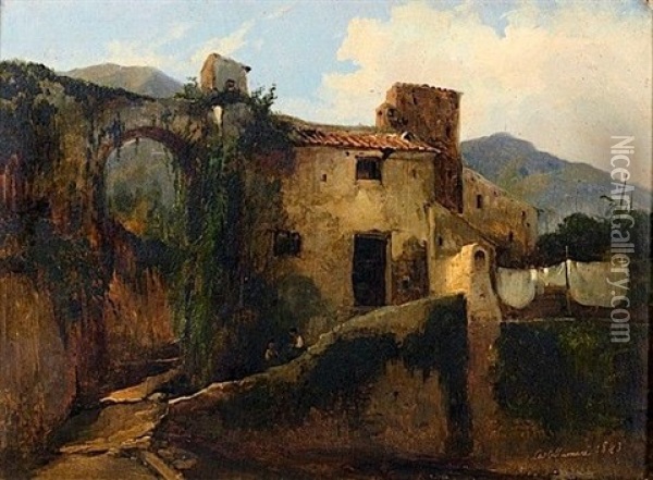 Vue De Castellammare Oil Painting - Jules Coignet