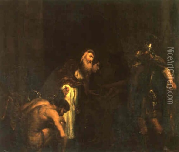 The Meeting Of Abraham And Melchiesedek Oil Painting - Gerbrand Van Den Eeckhout
