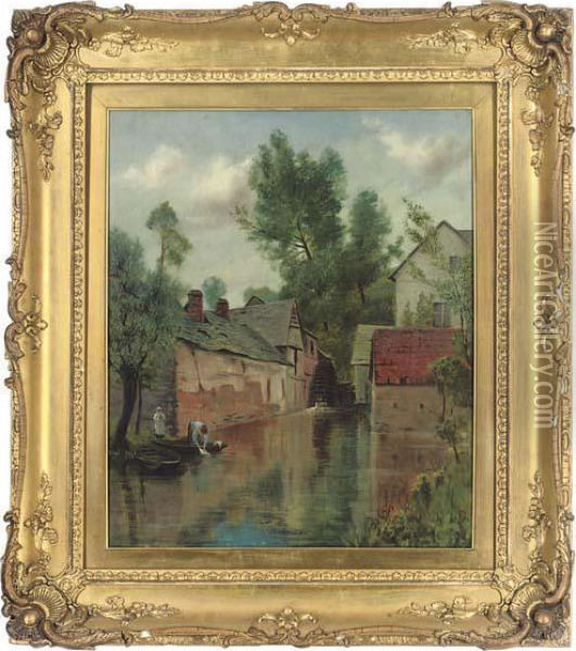 By The Old Watermill Oil Painting - Henry John Yeend King