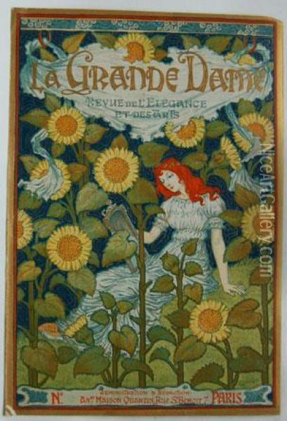 <la Grande Dame/ Revue De L'elegance/ Et Desarts>, [c. 1893-1900]. Oil Painting - Franz Grassel