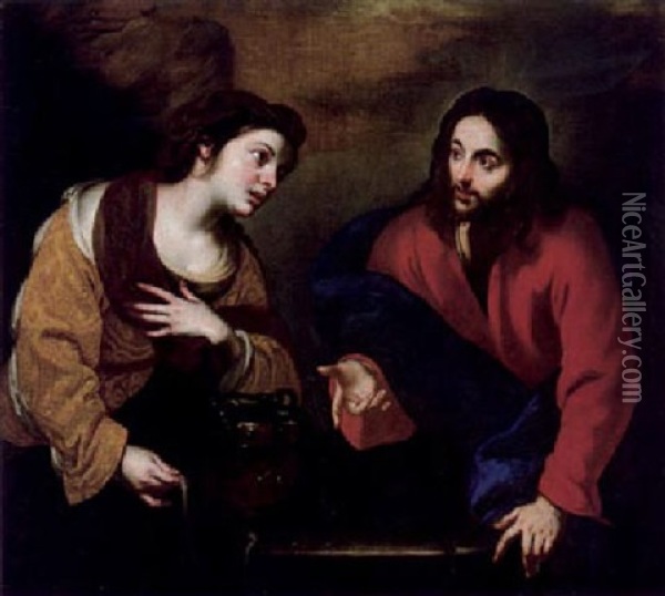 Christus Und Die Samariten Am Brunnen Oil Painting - Giuseppe Marullo