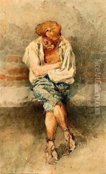 Un Anciano Oil Painting - Josep Lluis Pellicer