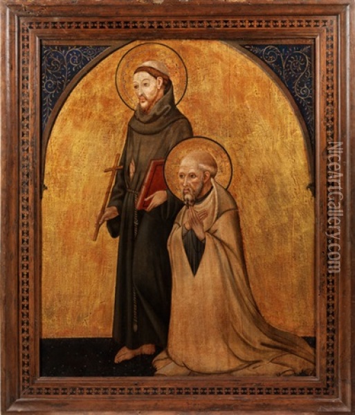 Bildnis Zweier Ordensheiliger Oil Painting - Pietro di Giovanni d' Ambrogio