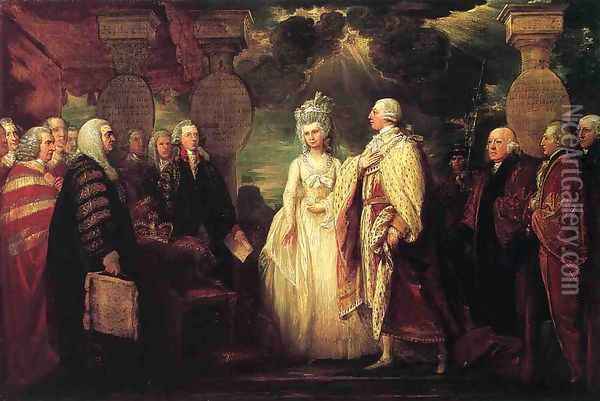 His Majesty George III Resuming Power Oil Painting - Benjamin West
