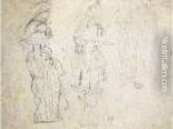 Trois Etudes De Femmes Musulmanes Oil Painting - Eugene Delacroix