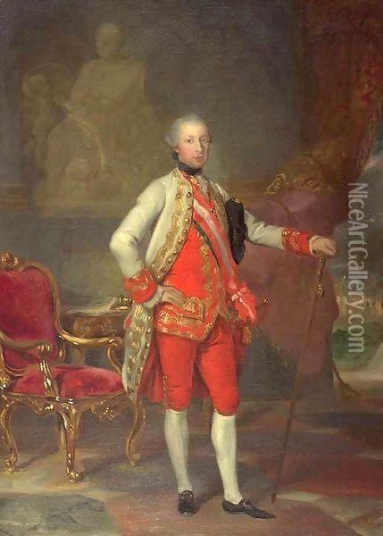 Portrait of Emperor Joseph II Oil Painting - Anton von Maron